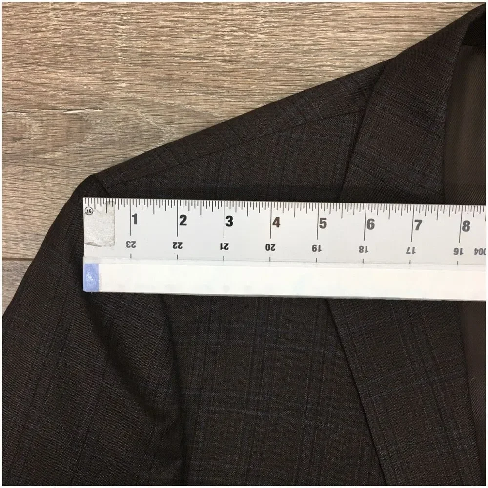 PRONTO UOMO Mens Blazer Sport Coat Casual Jacket Size 48R Two‎ Button Wool Suit